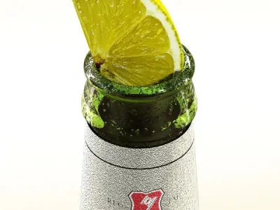 Becks Beer Bottle 3D model