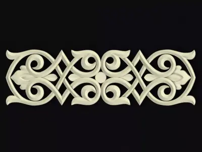 Central decor ornament for furniture 3D model 253