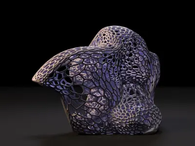 Elephant Dumbo Voronoi 3D print model