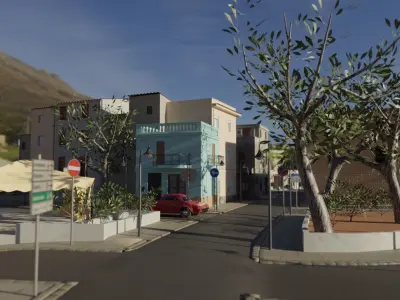 Small town in Sicily 3D model