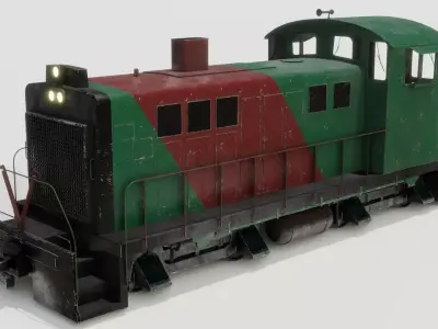 Diesel locomotive 3D model Low-poly 3D model