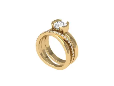 Wedding Ring  3D print model 8