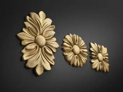Carved rosette 3D model