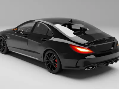 Mercedes-Benz-cls-64-AMG with interior 3D model