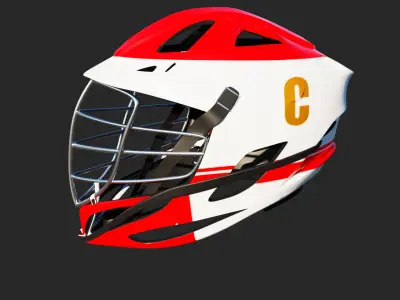 Helmet Lacrosse Low-poly 3D model