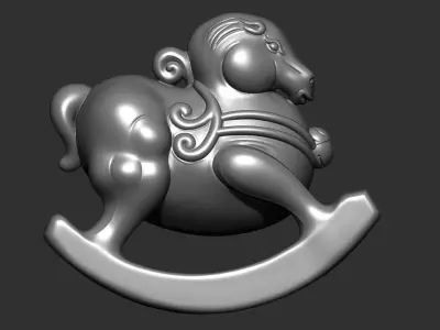 rocking horse 3D print model