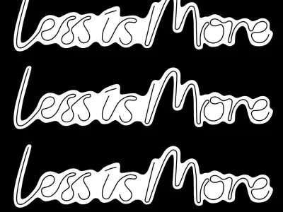 Less Is More Neon Sign 3D model