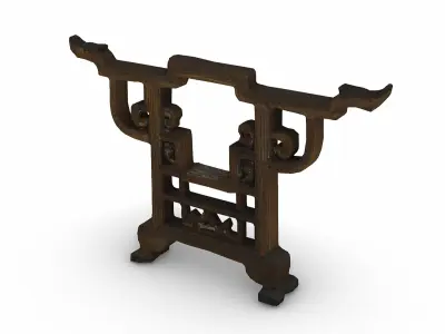 Ancient Chinese brush holder Low-poly 3D model