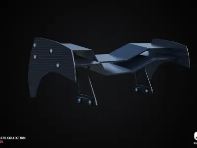 WINGS - Spoilers Collection - All Formats Low-poly 3D model