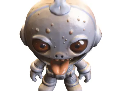 Alien Astronaut Character Low-poly 3D model