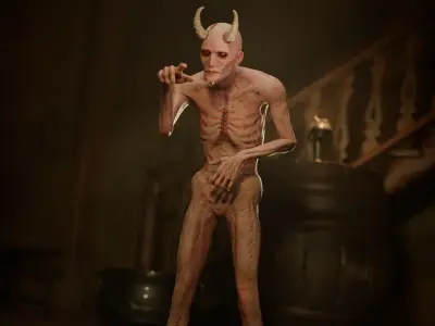 The Demon game character for Horror and Fantasy games Low-poly 3D model