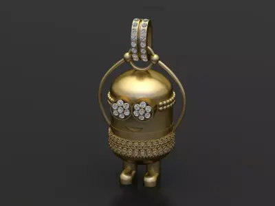 character pendant 3D printable model   3D print model