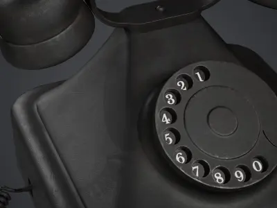 Old Phone - PBR Texture Low-poly 3D model
