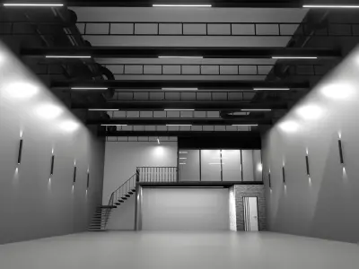 Office Warehouse car studio interior 3D model