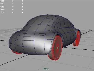 Car Concept Body Mercedes and Google AAA Low-poly 3D model