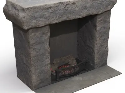 Stone Fireplace 3D model purchase