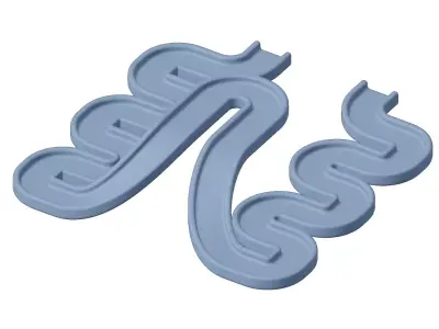 Plastic Premium Bike Racetrack Toy 3D model