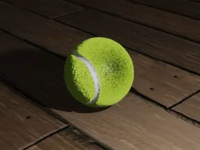 Tennis Ball 3D model 4