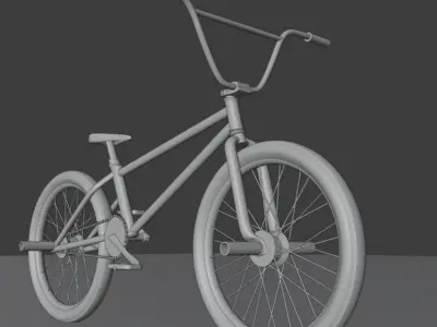 BMX-Orange-red-metalic bmx bike Free 3D model
