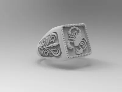 anillo escorpion  3D print model