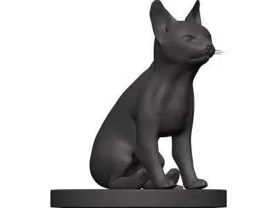 Cat-Cat egyptian cat figurine 3D model