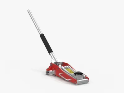 Car Jack Red Floor Low-poly 3D model