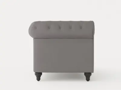 Chesterfield Luxury Velvet Sofa 2 Seater Low-poly 3D model