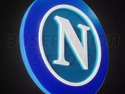 SSC Napoli logo - Cinematic - 3D print 3D model