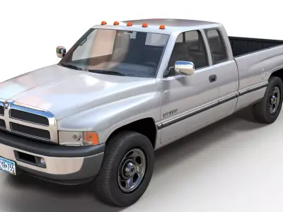 Dodge Ram 1997 2500 Low-poly 3D model