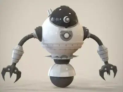 Robot with arms and legs 3D model