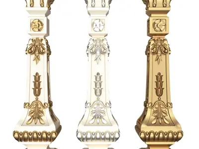 Classic Baluster 07 Low-poly 3D model