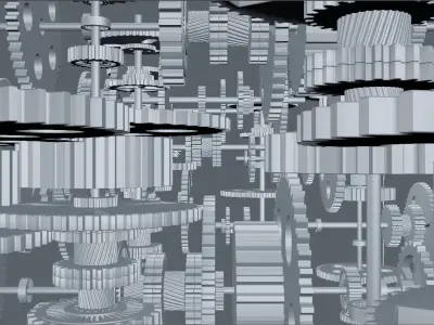  OC render c4d  gear 3D model