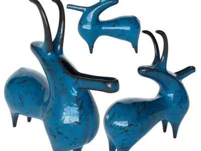 Amlash Pottery Cow 3D model