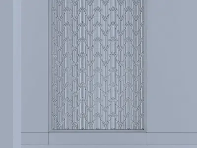 3d screen door with pattern Low-poly 3D model