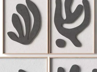 Matisse relief artwork 38 - 3d art wall decor 3D model