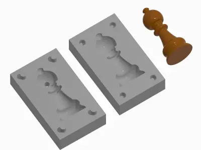 Chocolate Mold Chess Bishop 3D print model