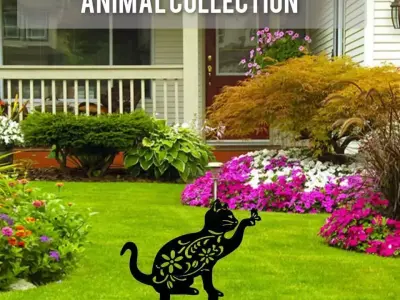 Wonderful Artificial Cat Home and Garden Outdoor Lawn Decor 3D model get