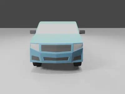 pickup truck model low poly Low-poly 3D model