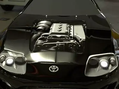 Toyota Supra MK4 Widebody ROCKET BUNNY EDITION Low-poly 3D model