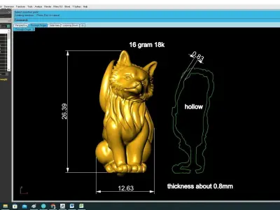 Luxury Fox Figurine 3D Model for Jewelry and Decoration 3701  3D print model