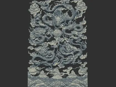 dragons chinese 3D print model