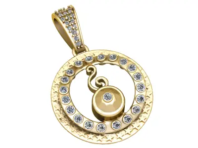 MOROCCON GOLD PENDANT 3D PRINTABLE MODEL  3D print model