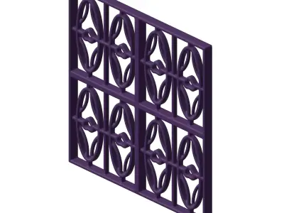 Plastic Exquisite Window Grill Toy 3D model