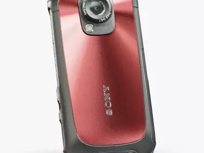 Sony MHS-TS22 Bloggie Sport Red pocket camcorder Low-poly 3D model