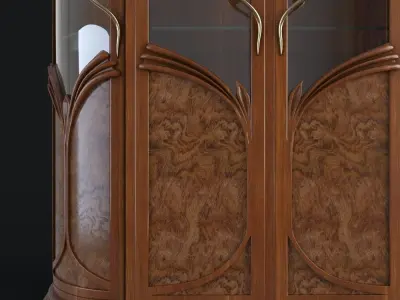 Art Nouveau showcase 3D model