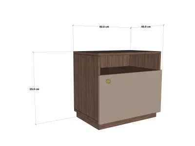 Serena Line Elegance island- cube model Low-poly 3D model