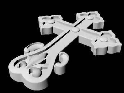 Central decor ornament for furniture 3D model 92