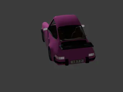 Stylized Cartoon Sports Car  Low Poly 3D Model 3D model