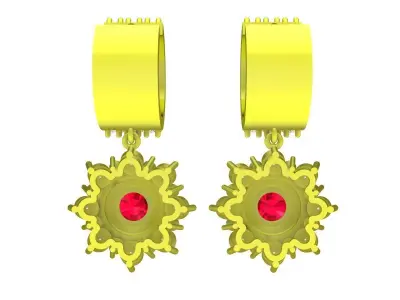 7778 luxury vietnamese fashion diamond women earrings 3D print model