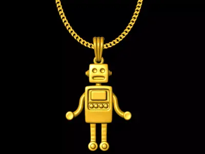 Robo pendant charms - one inch pendant 3D print model